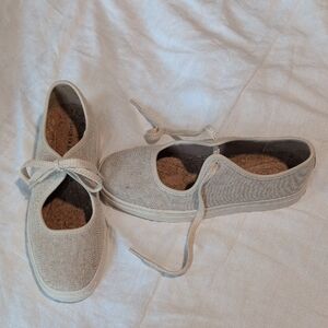 Lucky Brand Tan Canvas Flats